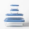 KSP Clario Glass Storage Container Combo - Set of 8 (Clear)