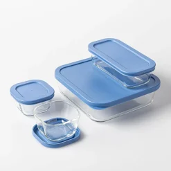 KSP Clario Glass Storage Container Combo - Set of 8 (Clear)