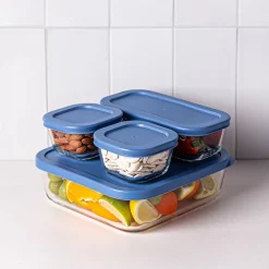KSP Clario Glass Storage Container Combo - Set of 8 (Clear)