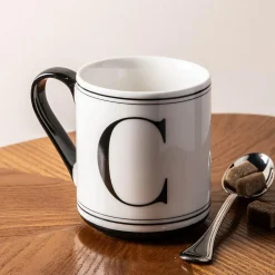 KSP Classic 'C' Monogram Mug (Black/White)