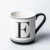 KSP Classic 'E' Monogram Mug (Black/White)