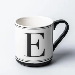 KSP Classic 'E' Monogram Mug (Black/White)