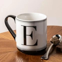 KSP Classic 'E' Monogram Mug (Black/White)