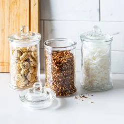 KSP Classic Glass Canister with Lid - Set of 3