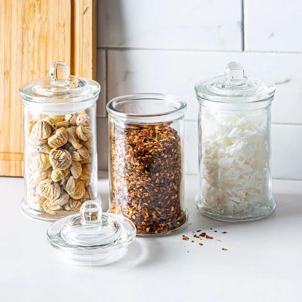 KSP Classic Glass Canister with Lid - Set of 3