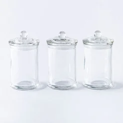 KSP Classic Glass Canister with Lid - Set of 3