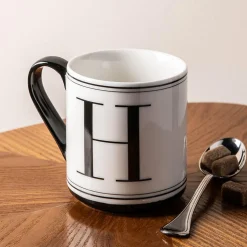 KSP Classic 'H' Monogram Mug (Black/White)