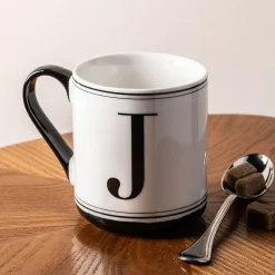 KSP Classic 'J' Monogram Mug (Black/White)