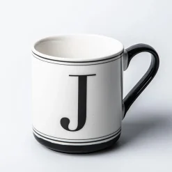 KSP Classic 'J' Monogram Mug (Black/White)