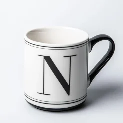 KSP Classic 'N' Monogram Mug (Black/White)