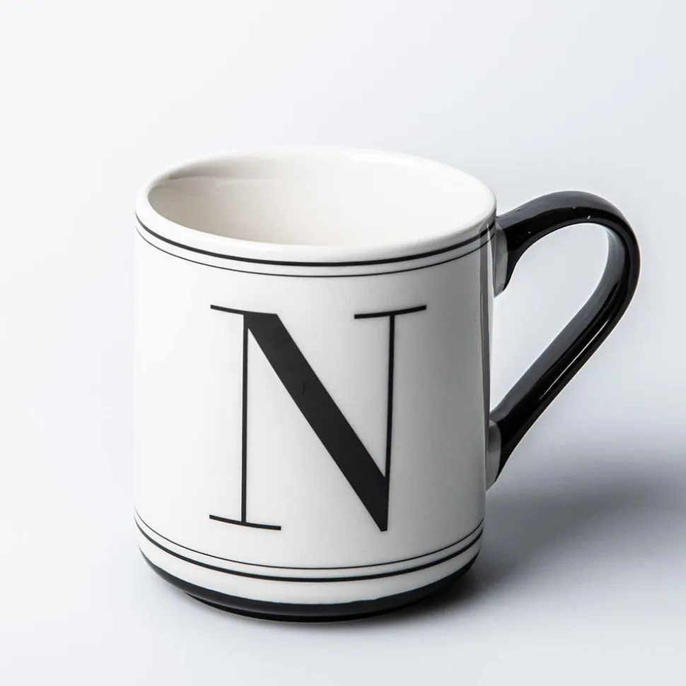 KSP Classic 'N' Monogram Mug (Black/White)