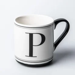 KSP Classic 'P' Monogram Mug (Black/White)