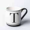 KSP Classic 'T' Monogram Mug (Black/White)