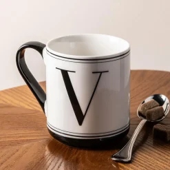 KSP Classic 'V' Monogram Mug (Black/White)
