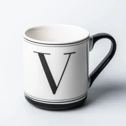 KSP Classic 'V' Monogram Mug (Black/White)