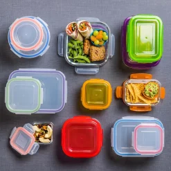 KSP Clip It Glass 760ml Storage Container (Blue)