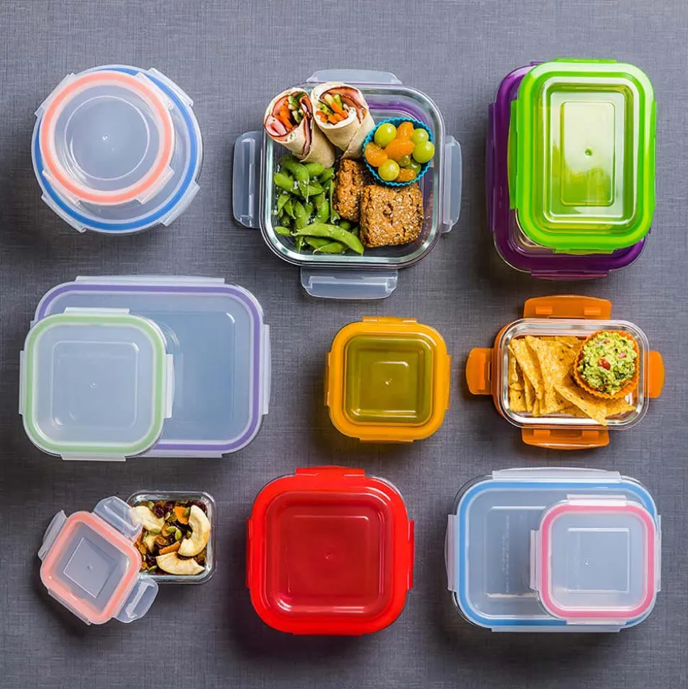 KSP Clip It Glass 760ml Storage Container (Blue)