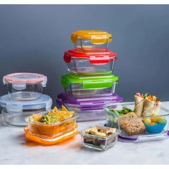 KSP Clip It Glass 760ml Storage Container (Blue)