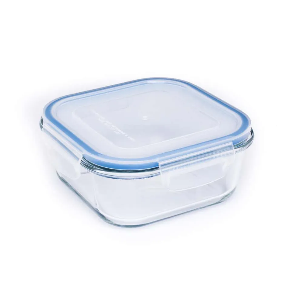 KSP Clip It Glass 760ml Storage Container (Blue)