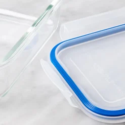 KSP Clip It Glass 760ml Storage Container (Blue)