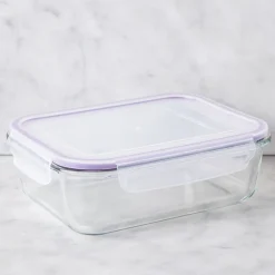 KSP Clip It Glass 1420ml Storage Container (Purple)