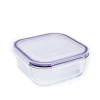 KSP Clip It Glass 1100ml Storage Container (Purple)