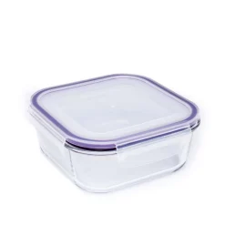 KSP Clip It Glass 1100ml Storage Container (Purple)