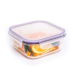KSP Clip It Glass 1100ml Storage Container (Purple)