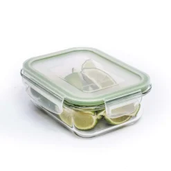 KSP Clip It Glass 600ml Storage Container (Green)