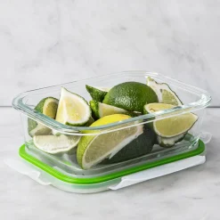 KSP Clip It Glass 600ml Storage Container (Green)