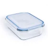KSP Clip It Glass 1000ml Storage Container (Blue)