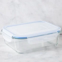 KSP Clip It Glass 1000ml Storage Container (Blue)