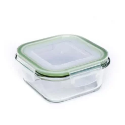 KSP Clip It Glass 495ml Storage Container (Green)