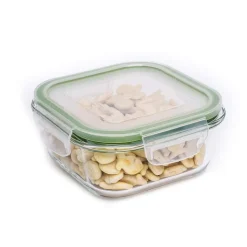 KSP Clip It Glass 495ml Storage Container (Green)