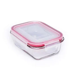 KSP Clip It Glass 370ml Storage Container (Red)