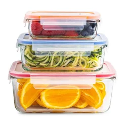 KSP Clip It Glass Storage Container Rect. - Set of 6