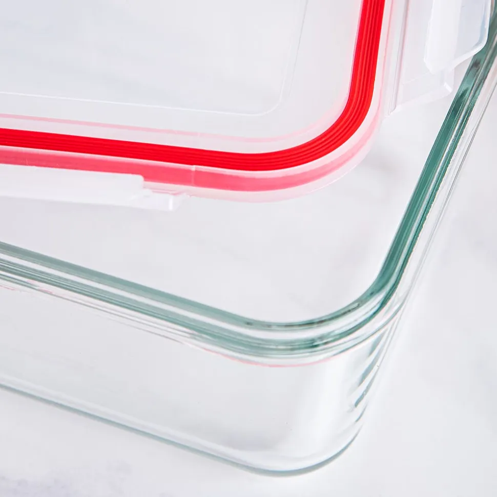KSP Clip It Glass Storage Container Rect. - Set of 6