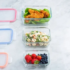 KSP Clip It Glass Storage Container Rect. - Set of 6