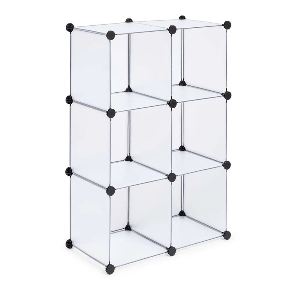 KSP Closet Cube Plastic Storage Cabinet (White/Black)