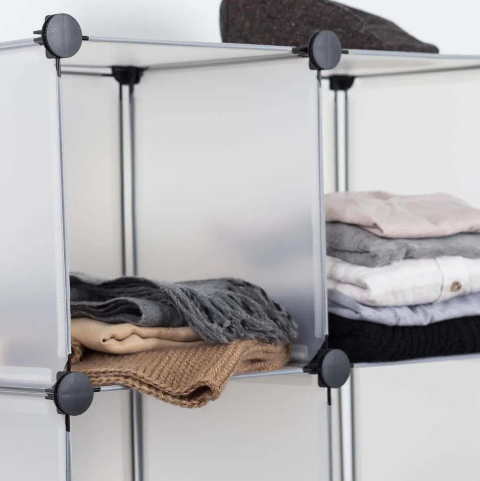 KSP Closet Cube Plastic Storage Cabinet (White/Black)