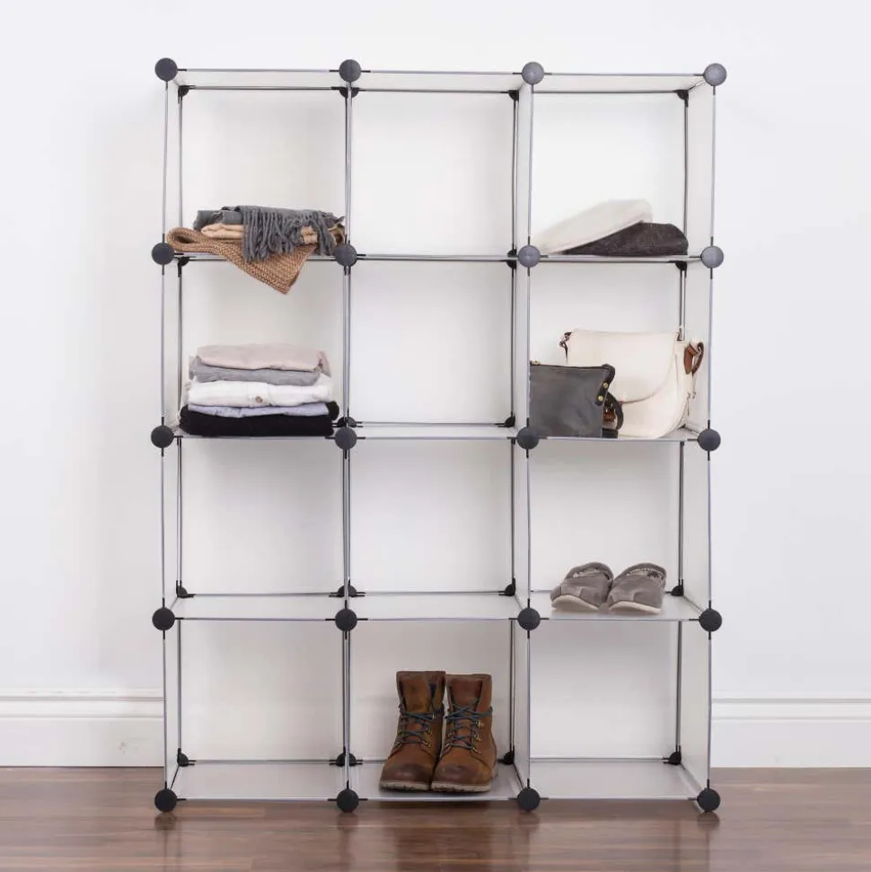 KSP Closet Cube Plastic Storage Cabinet (White/Black)