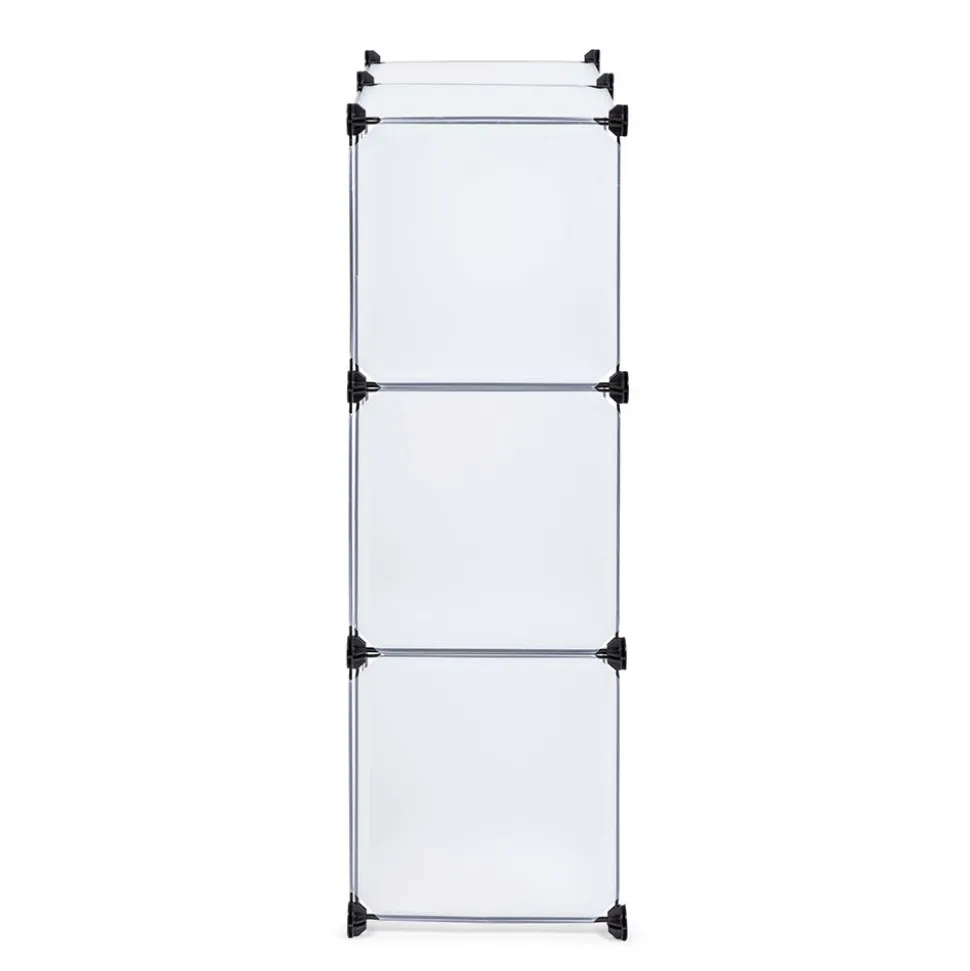 KSP Closet Cube Plastic Storage Cabinet (White/Black)