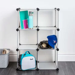 KSP Closet Cube Plastic Storage Cabinet (White/Black)