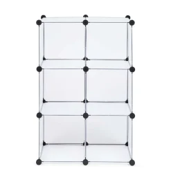 KSP Closet Cube Plastic Storage Cabinet (White/Black)