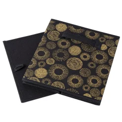 KSP Collapsible 'Circles' Non-Woven Storage Bin (Gold) 10x10x11"