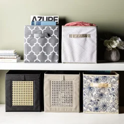 KSP Collapsible 'Dahlia' Non-Woven Storage Bin 10x10x11"