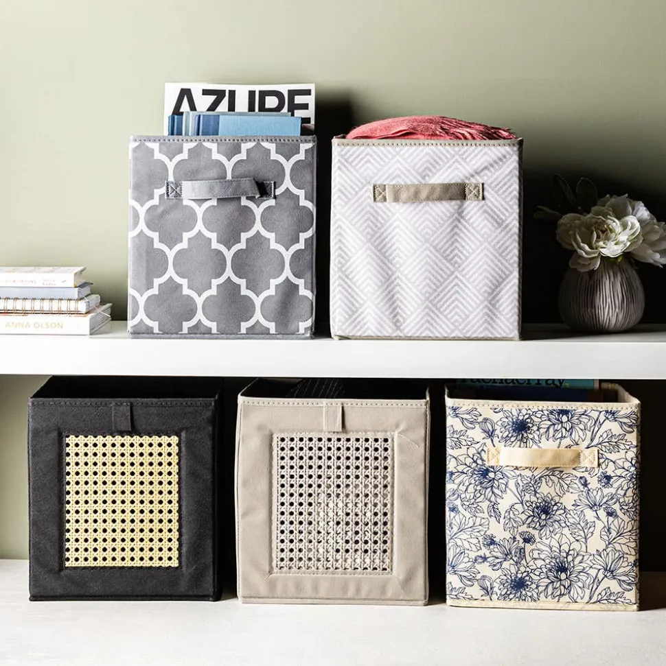 KSP Collapsible 'Dahlia' Non-Woven Storage Bin 10x10x11"