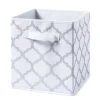 KSP Collapsible 'Ogee' Non-Woven Storage Bin (Silver) 10x10x11"