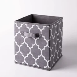 KSP Collapsible 'Ogee' Non-Woven Storage Bin (Grey)