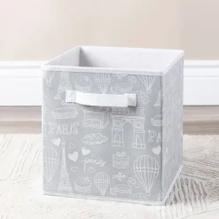 KSP Collapsible 'Paris' Non-Woven Storage Bin (Grey) 10x10x11